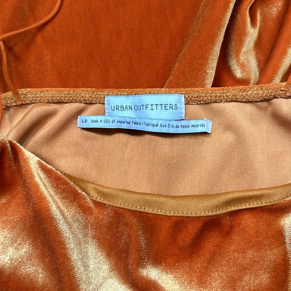 Urban Outfitters orange velvet mini slip dress - Picture 5 of 6